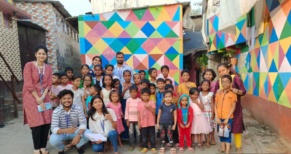 Me along with the vasti kids and my student mentees